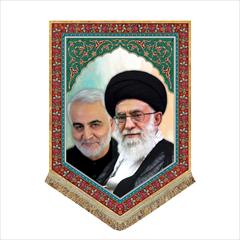 buy-sell personal other-personal پرچم مخمل آیت الله خامنه ای و شهید قاسم سلیمانی