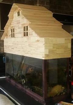 buy-sell handmade home-decoration تولید انواع کلبه آکواریوم با چوب طبیعی
