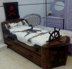 buy-sell home-kitchen furniture-bedroom تخت و سرویس خواب طرح کشتی پسرانه برند آراچوب
