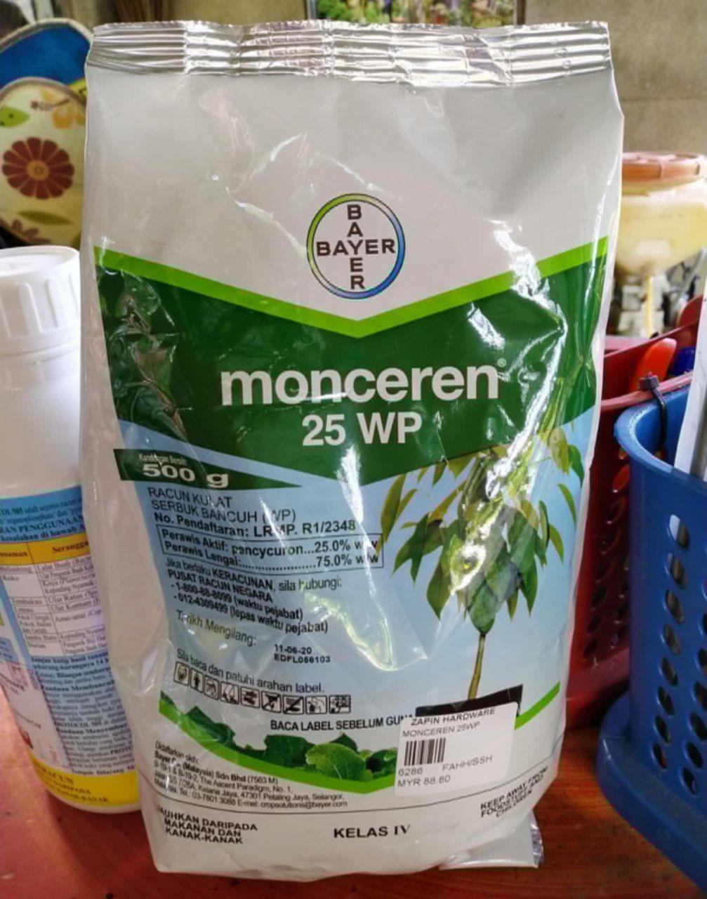 مونسرن قارچ کش غیر سیستمیک با اثر تماسی، محافظتی و دوام طولانی از گروه فنیل اوره است. طرز تاثیر آن جلوگیری از تقسیم سلولی قارچ عامل بیماری است. این سم industry agriculture agriculture