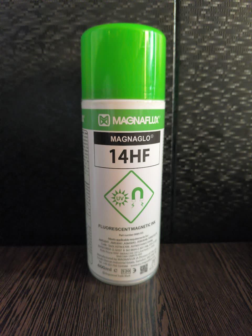 اسپری فلورسنتی برند MAGNAFLUX ( هندی )کد14HF<br/><br/>اسپری فلورسنتی مگنوفلاکس کد 14HF یک محلول آماده مصرف برای بازرسی غیرمخرب (NDT) با روش ذرات مغناطیسی است. industry tools-hardware tools-hardware