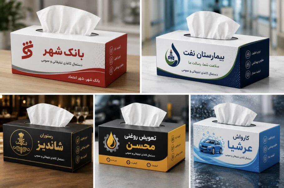 دستمال کاغذی ، دستمال کاغذی تبلیغاتی ، دستمال کاغذی اختصاصی ، دستمال کاغذی فله ، دستمال کاغذی کیلویی ، دستمال توالت ، دستمال دلسی دو قلو ، دستمال حوله services printing-advertising printing-advertising