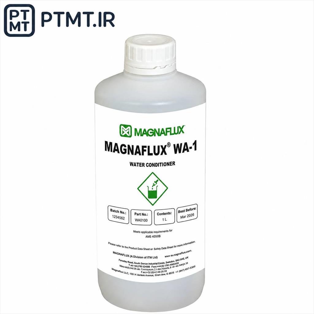 مایع تمیزکننده برند مگنوفلاکس انگلستان مدل WA-1<br/>WA-1 یک مایع تهویه آب همه منظوره است که به طور خاص برای افزایش رطوبت سطحی و پایداری پراکندگی ذرات مغنا industry tools-hardware tools-hardware