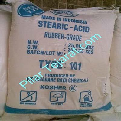 نام محصول : اسید استئاریک 101<br/>عنوان انگلیسی : 101 Stearic Acid<br/>تولیدکننده : مالزی<br/>فرم شیمیایی : جامد<br/>واحد اندازه گیری : کیلوگرم<br/>نوع بسته بندی : کیسه 2 industry chemical chemical