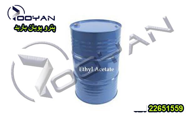 اتیل استات یک ترکیب استر ارگانیک میباشد که این ترکیب به صورت مایع بی رنگ و دارای رایحه ای خوشایند با بوی میوه ای می باشد. <br/>کاربردها:حلال و رقیق کننده  industry chemical chemical