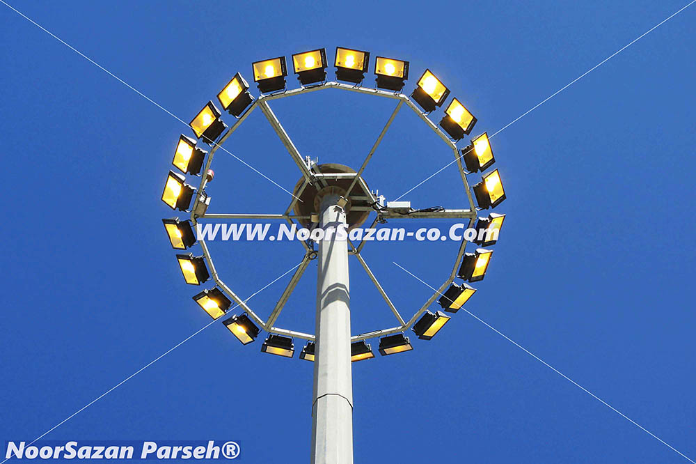 برج های روشنایی در ارتفاع های متداول بین 6 الی تا 30 متر (قابلیت ساخت تا ارتفاع 60 متر) و در دو نوع ثابت و متحرک تولید میگردند <br/>ارتفاع معمول برج روشنا industry iron iron