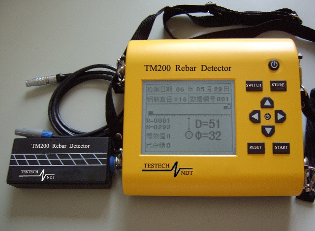 آرماتوریاب پرتابل مدل TM200:Rebar Detector<br/>ساخت کمپانی Testech کره<br/><br/>مشخصات دستگاه میلگرد یاب :<br/>•گستره ضخامت مورد اندازه گیری از 6 میلیمتر تا 180 میلیم industry roads-construction roads-construction
