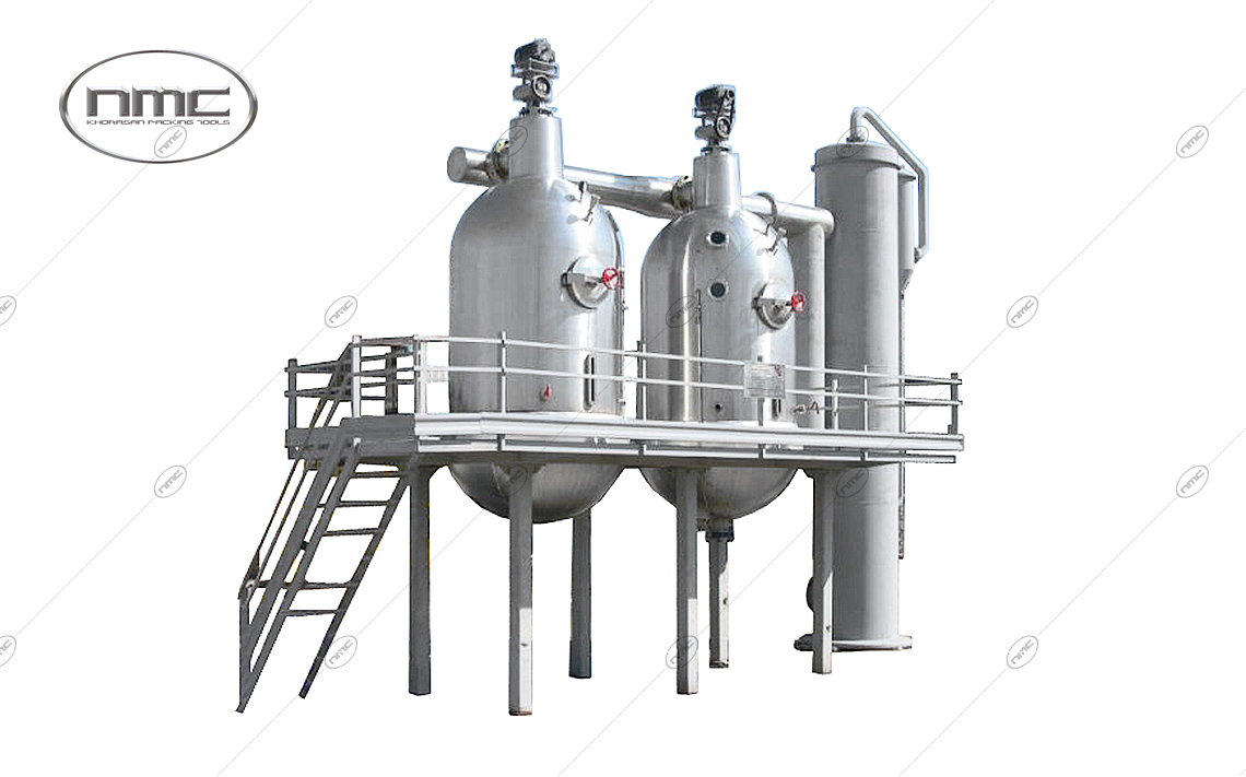 شرکت صنعتی ابزار بسته بندی خراسان<br/>طراح و سازنده <br/>دستگاه اواپراتور چند مرحله ايي  مدل KPT 9000        <br/>کاربرد : تغليظ کننده آب گوجه<br/>طرح :    از نوع بچ  industry machinary machinary