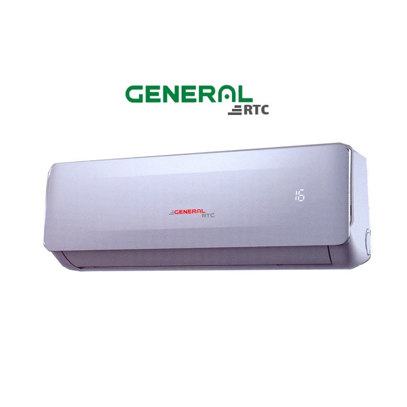 کولر گازی جنرال RTC 18000 با گاز R410A<br/>ظرفیت سرمایشی Btu/h	۱۸۰۰۰<br/>ظرفیت گرمایشی Btu/h	۱۹۰۰۰<br/>جریان نامی (سرمایش-آمپر): 8<br/>جریان نامی (گرمایش-آمپر): 8<br/>پرت buy-sell home-kitchen heating-cooling
