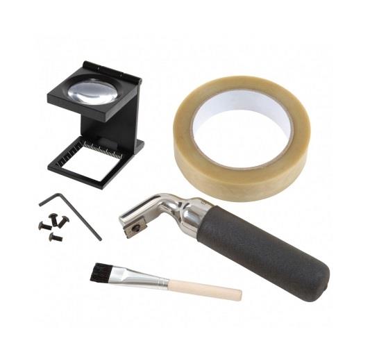 ذره بین مکعبی برند ELCOMETER<br/><br/>خراش انداز ساده مدل F107 به همراه تجهیزات جانبی شامل : تیغه 1.5 میلیمتر یازده دندانه ، کیف حمل ، اچار الن و دفترچه راهنم industry tools-hardware tools-hardware