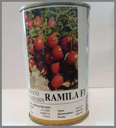 خصوصیات بذر گوجه فرنگی RAMILA F1 :<br/><br/>میان رس تا زودرس<br/>بسیار پربار *<br/>شکل میوه بلوکی نسبتا با کاسبرگ<br/>رنگ قرمز بسیار زیبا<br/>وزن میوه 130 گرم<br/>مقاوم به بیماری industry agriculture agriculture